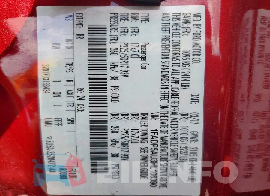 1FADP5AU3HL106390 Photo# 12