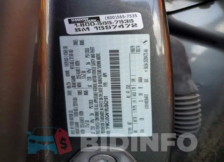 1FMCU0GN1RUB62191 Photo# 12