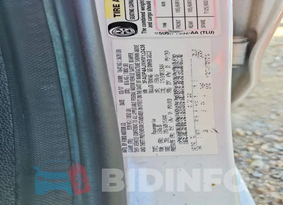 3FADP4AJXHM122438 Photo# 12