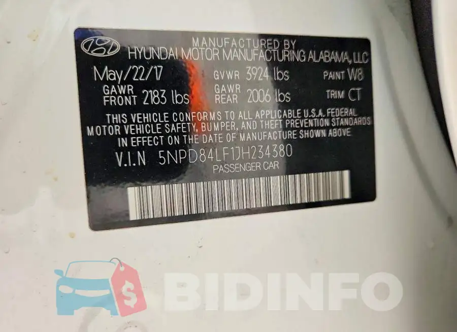 5NPD84LF1JH234380 Photo# 12