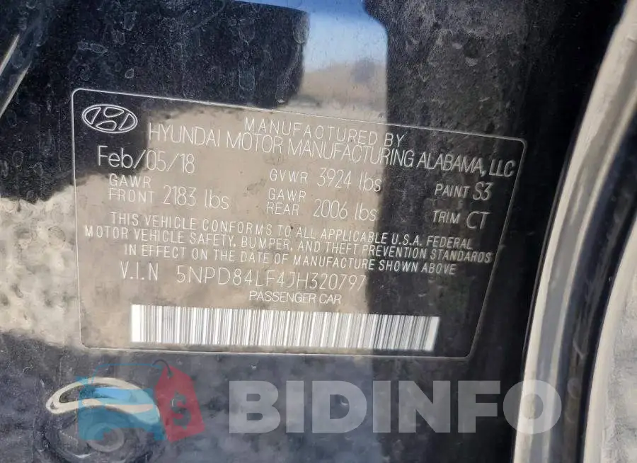 5NPD84LF4JH320797 Photo# 12