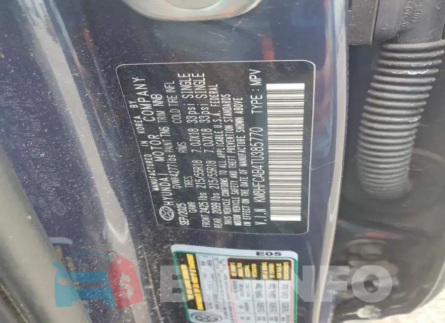 KM8HFCAB4TU385770 Photo# 13