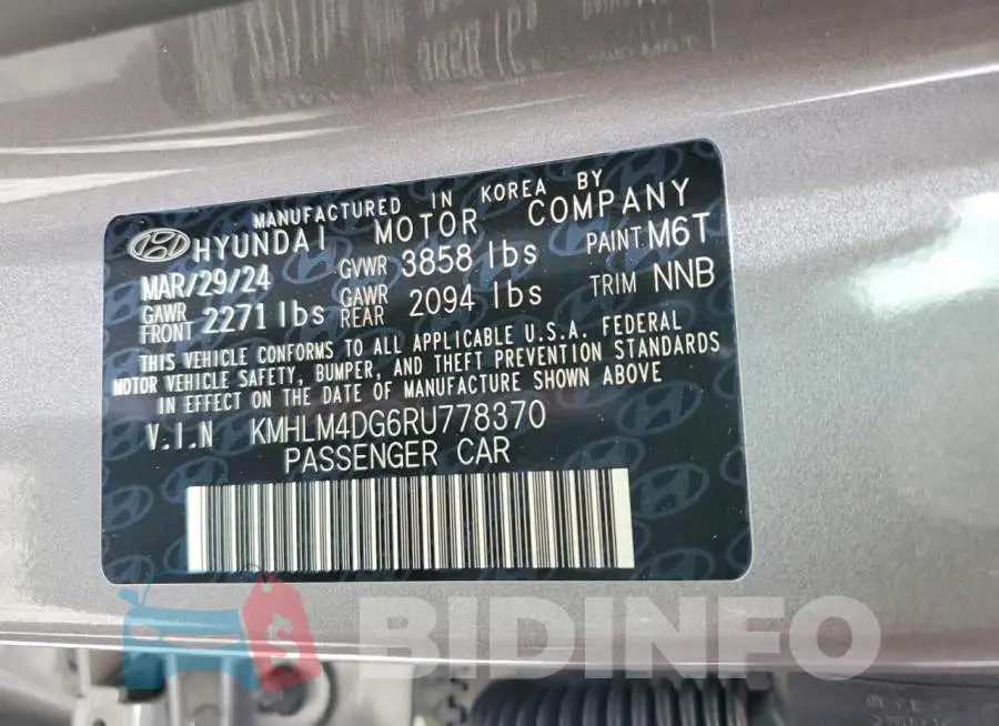 KMHLM4DG6RU778370 Photo# 13