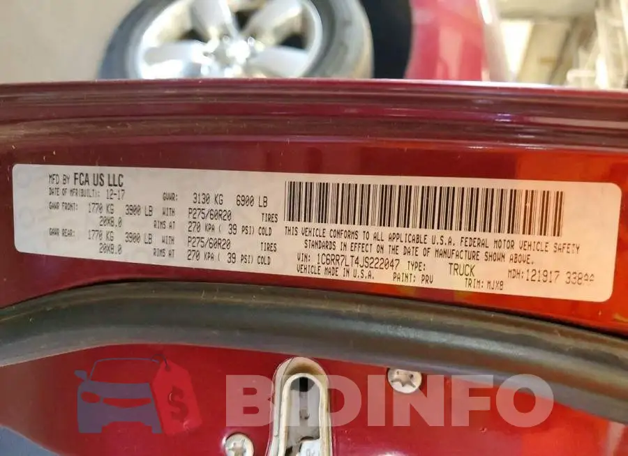 1C6RR7LT4JS222047 Photo# 12