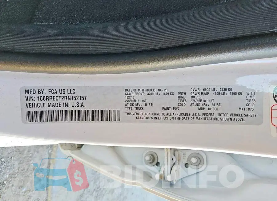 1C6RRECT2RN152157 Photo# 12
