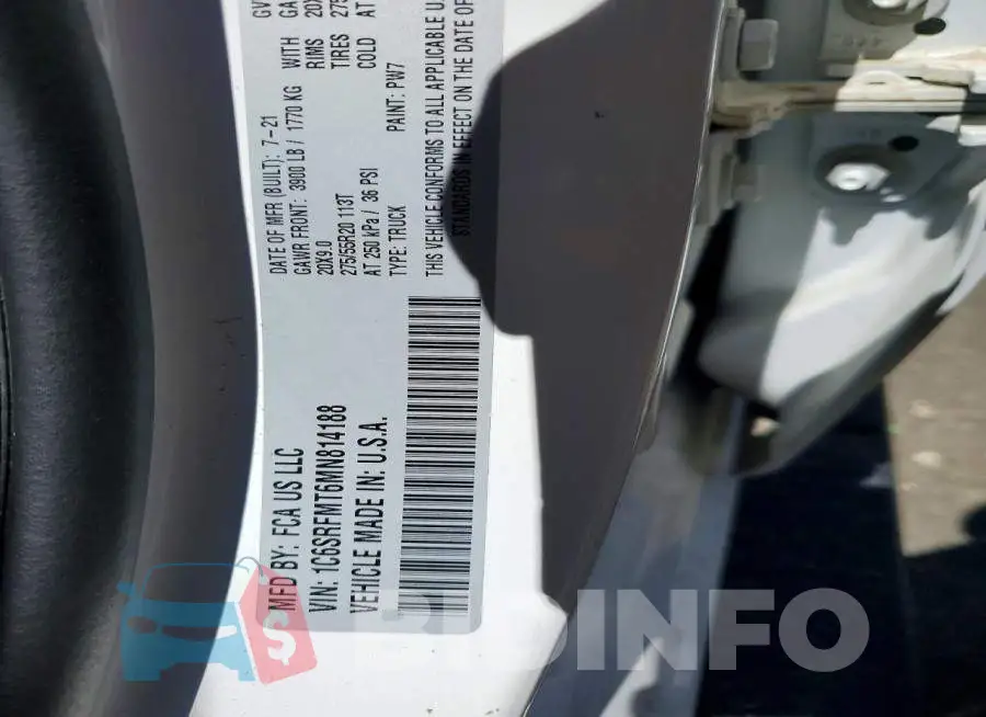 1C6SRFMT6MN814188 Photo# 12