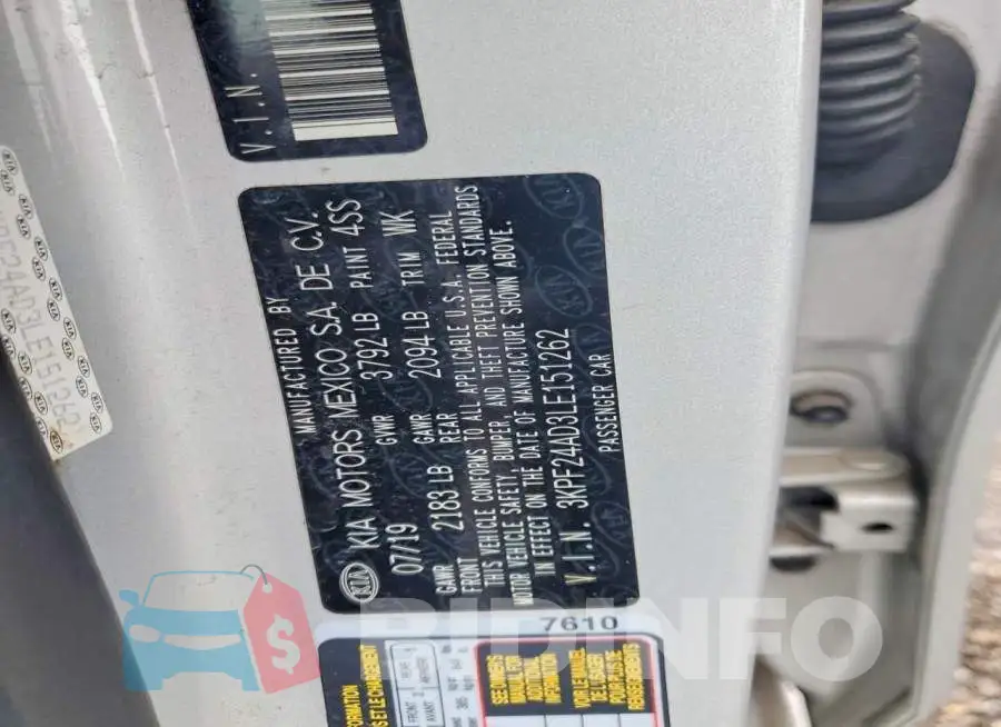 3KPF24AD3LE151262 Photo# 12