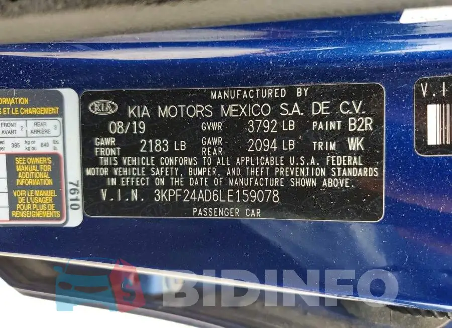 3KPF24AD6LE159078 Photo# 13