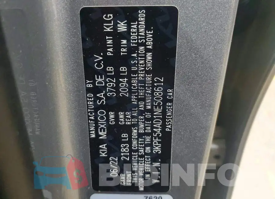 3KPF54AD1NE508612 Photo# 12