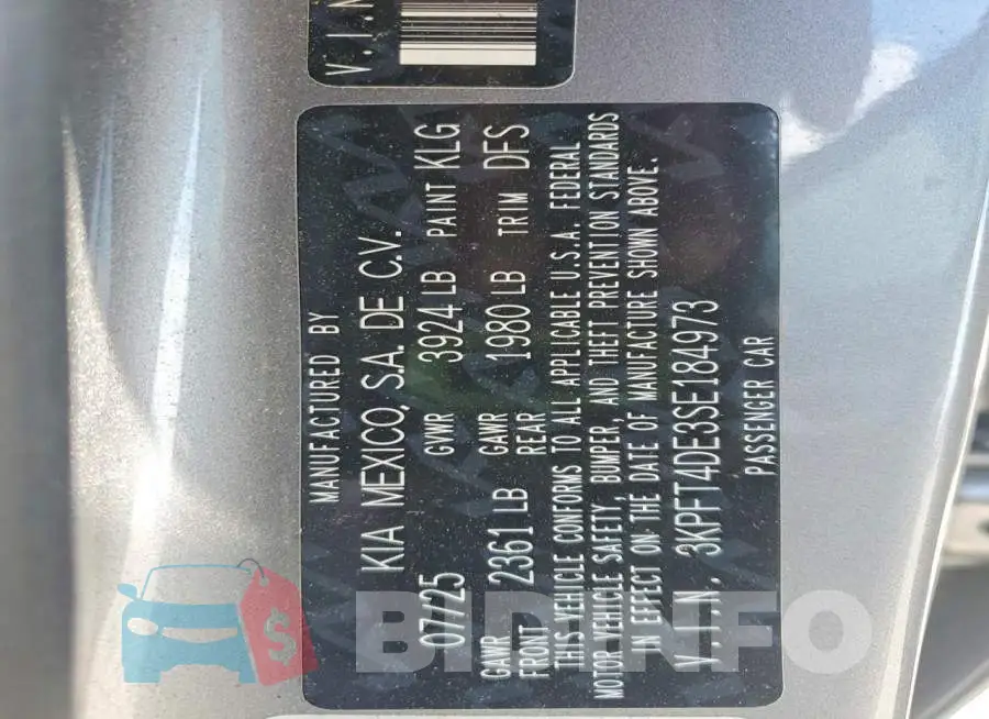 3KPFT4DE3SE184973 Photo# 12