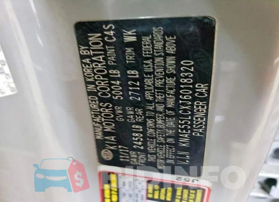 KNAE55LCXJ6018320 Photo# 12