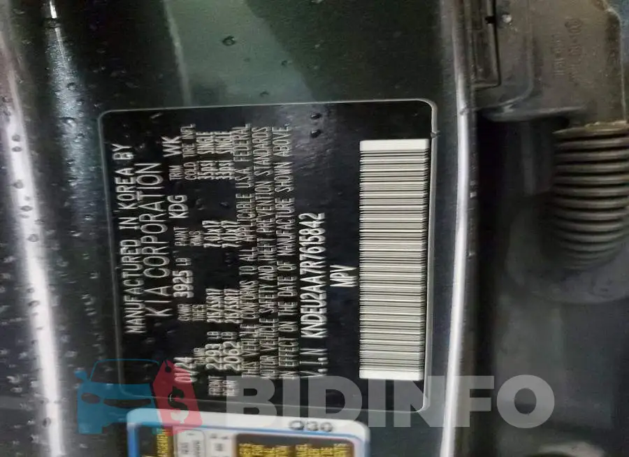 KNDEU2AA7R7615842 Photo# 13