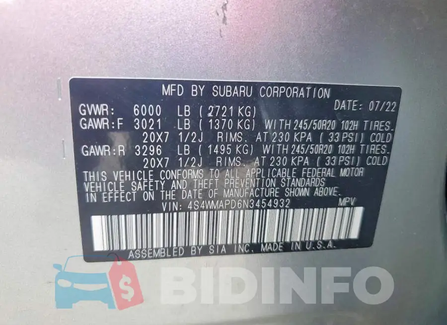 4S4WMAPD6N3454932 Photo# 13