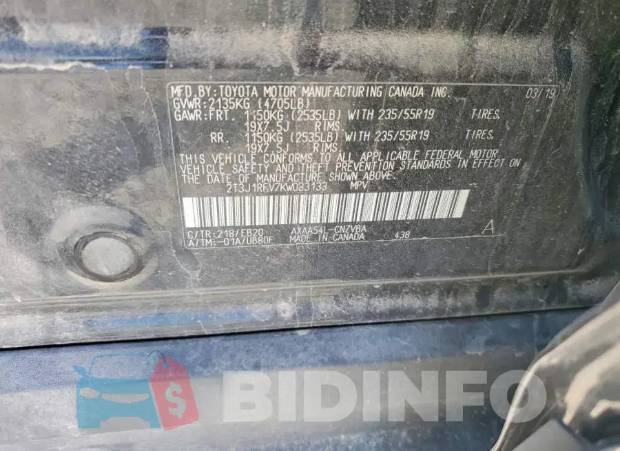 2T3J1RFV7KW033133 Photo# 13