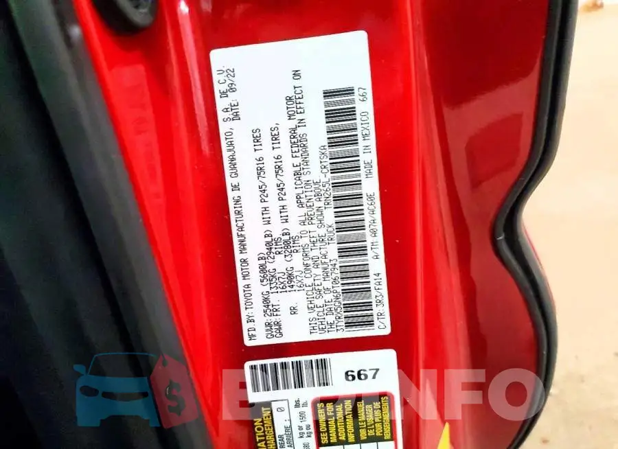 3TYRX5GN6PT067943 Photo# 12