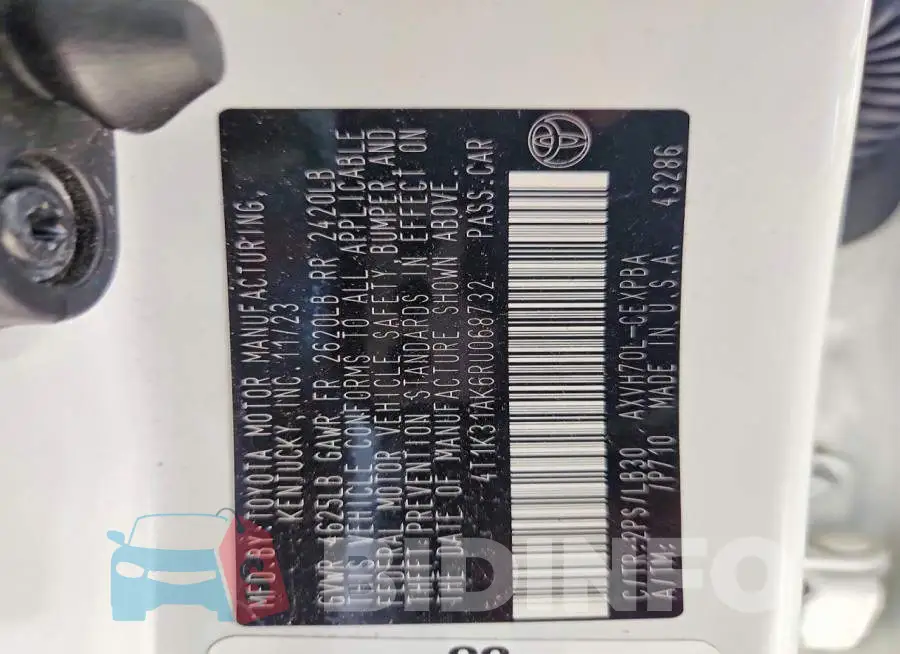 4T1K31AK6RU068732 Photo# 12