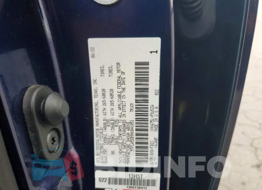 5TFLA5DB9NX041051 Photo# 12