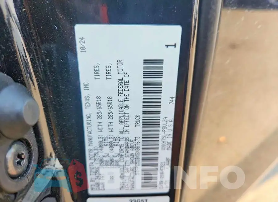 5TFPC5DBXSX087673 Photo# 12