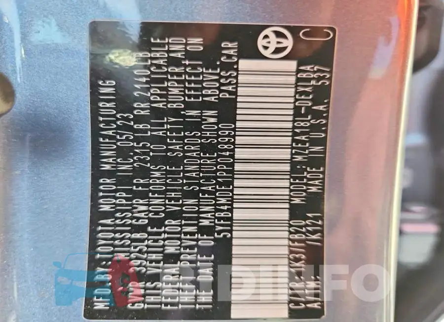 5YFB4MDE1PP048990 Photo# 12