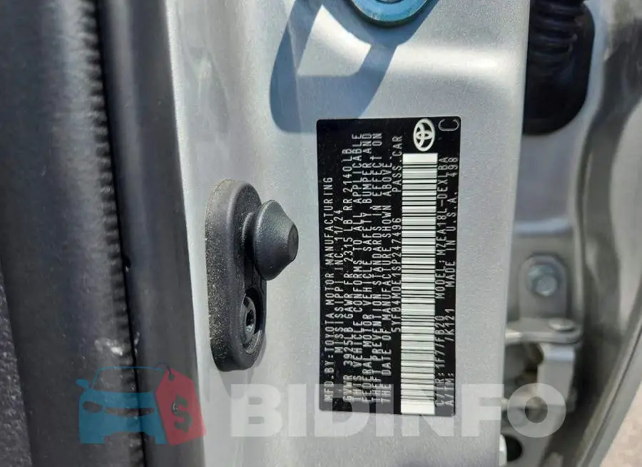 5YFB4MDE1SP247496 Photo# 12