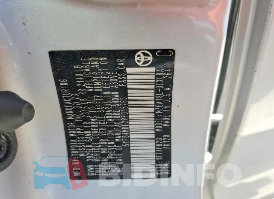 5YFB4MDE2PP015285 Photo# 12