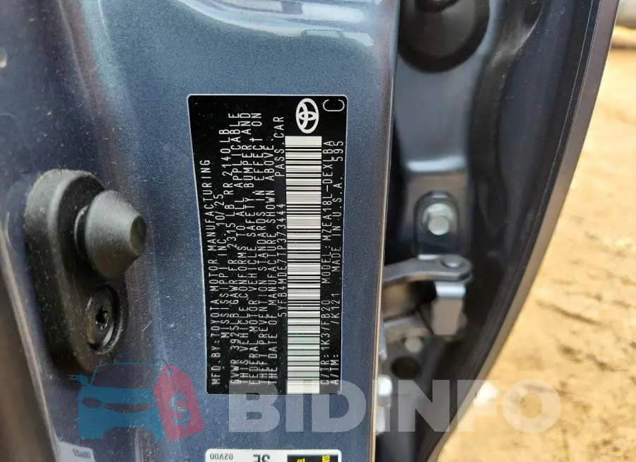 5YFB4MDE7TP373444 Photo# 12