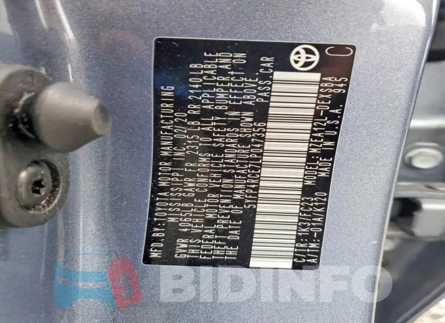 5YFP4RCE7LP047356 Photo# 12