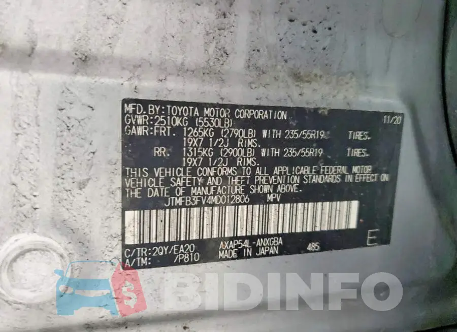 JTMFB3FV4MD012806 Photo# 13