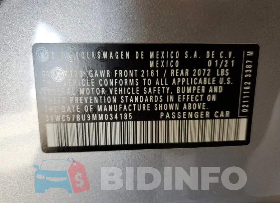 3VWC57BU9MM034185 Photo# 12