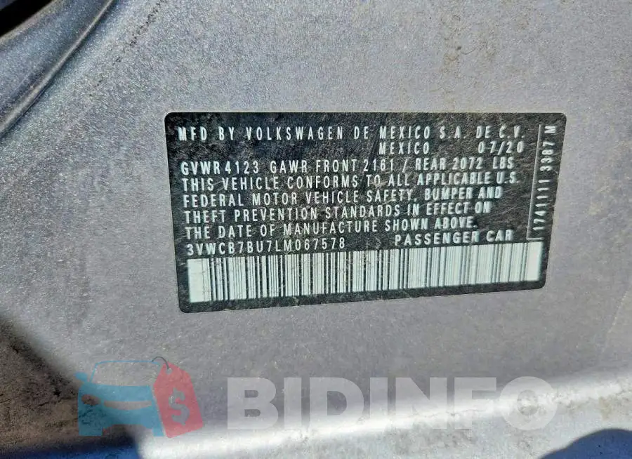 3VWCB7BU7LM067578 Photo# 12