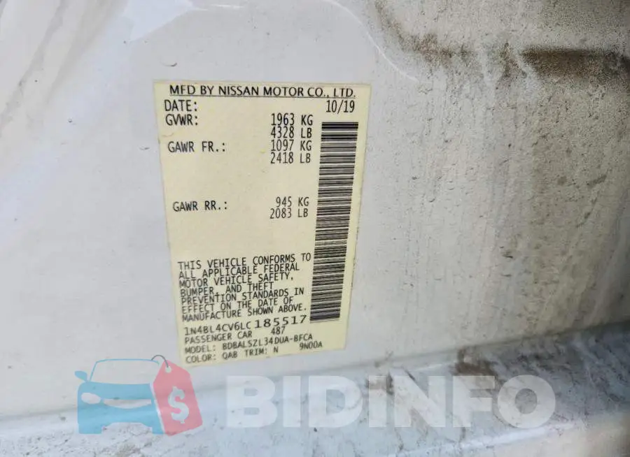 1N4BL4CV6LC185517 Photo# 12