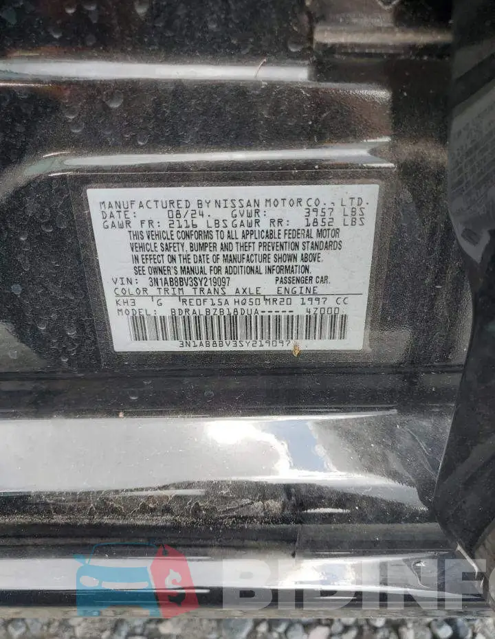 3N1AB8BV3SY219097 Photo# 12
