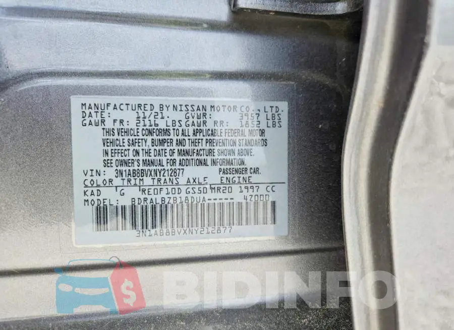 3N1AB8BVXNY212877 Photo# 12