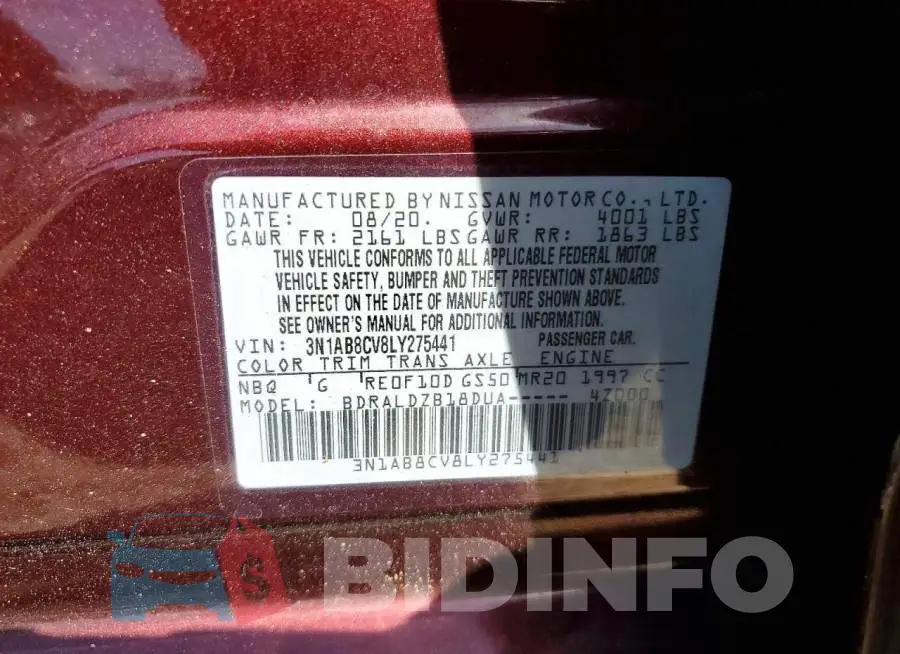 3N1AB8CV8LY275441 Photo# 12
