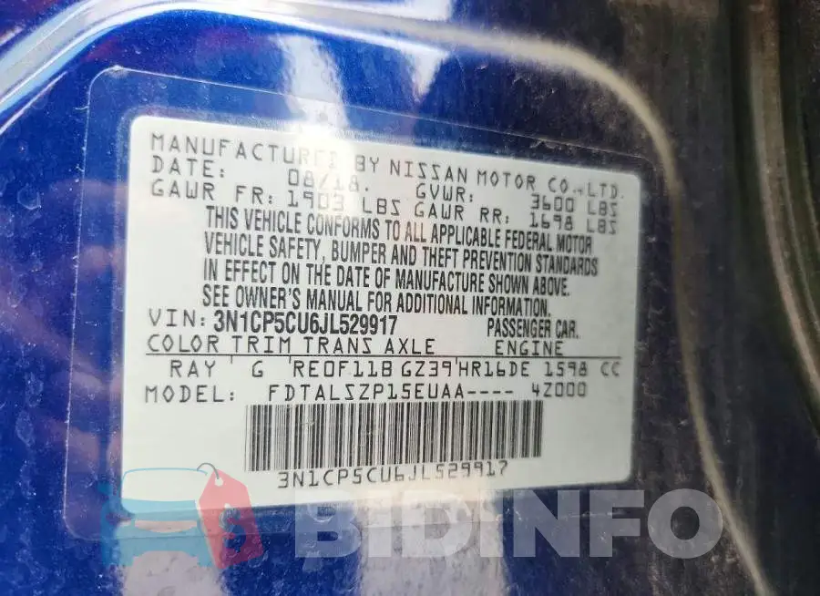 3N1CP5CU6JL529917 Photo# 14