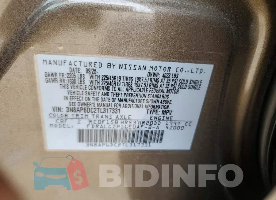 3N8AP6DC2TL317331 Photo# 12