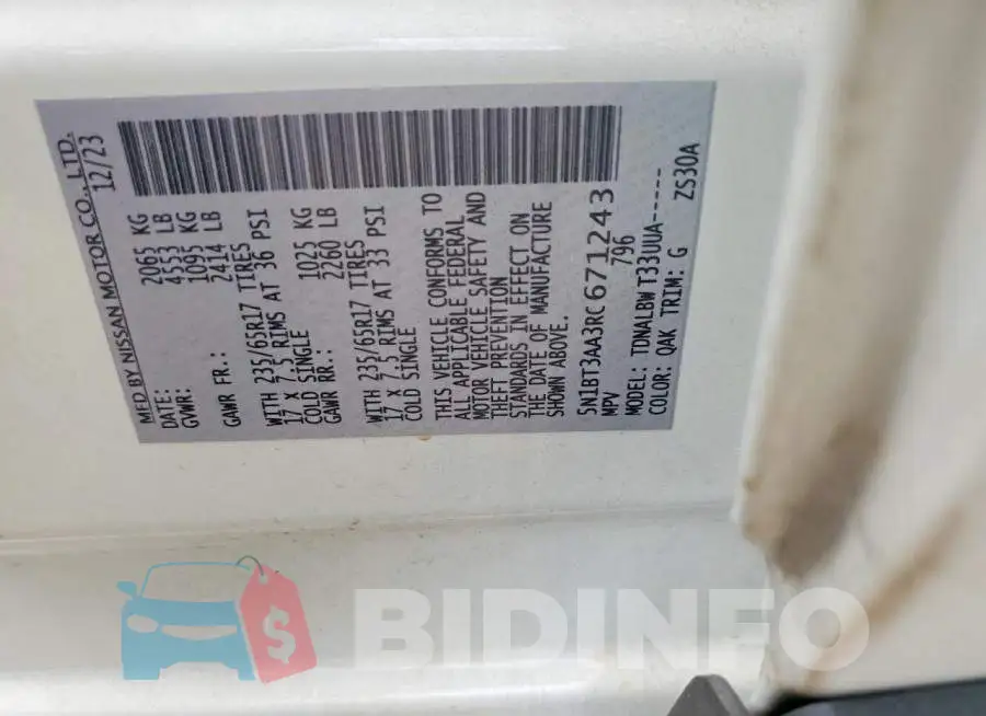 5N1BT3AA3RC671243 Photo# 13