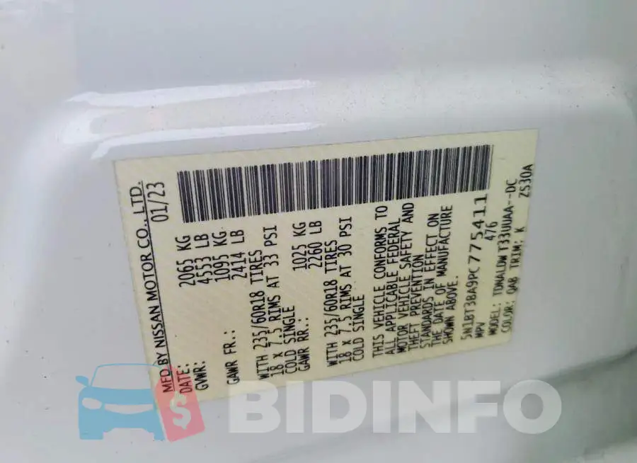 5N1BT3BA9PC775411 Photo# 13