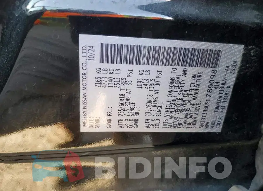 5N1BT3BB0SC789098 Photo# 13