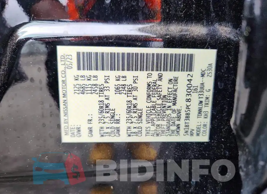 5N1BT3BB5PC830042 Photo# 14