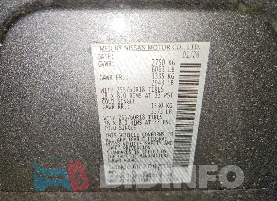 5N1DR3CS0TC208738 Photo# 13