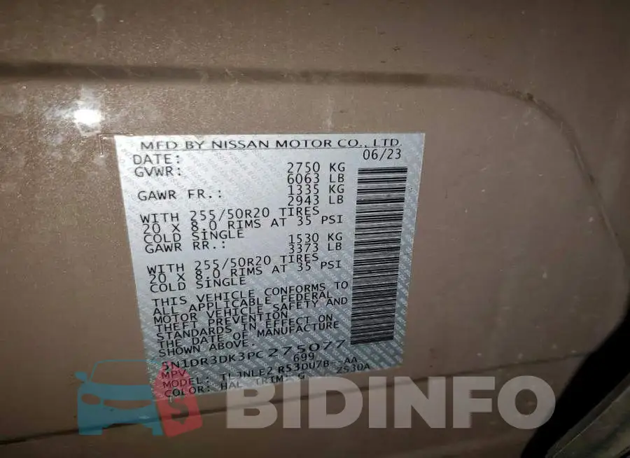 5N1DR3DK3PC275077 Photo# 13