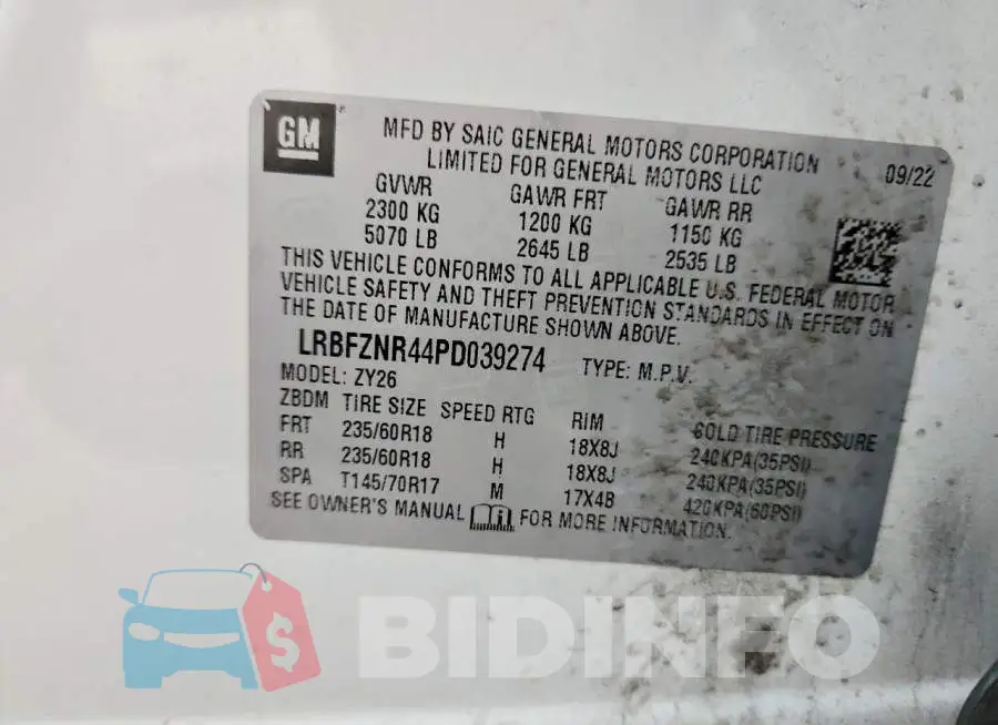 LRBFZNR44PD039274 Photo# 12