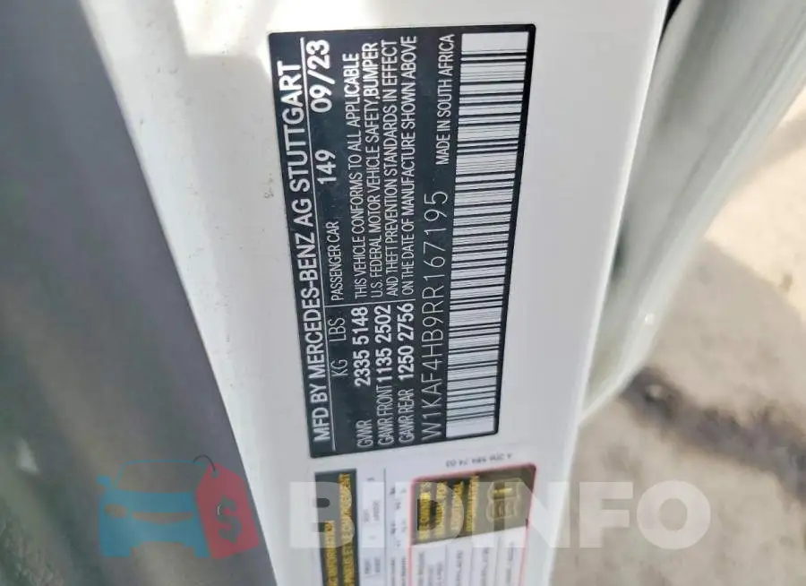 W1KAF4HB9RR167195 Photo# 12