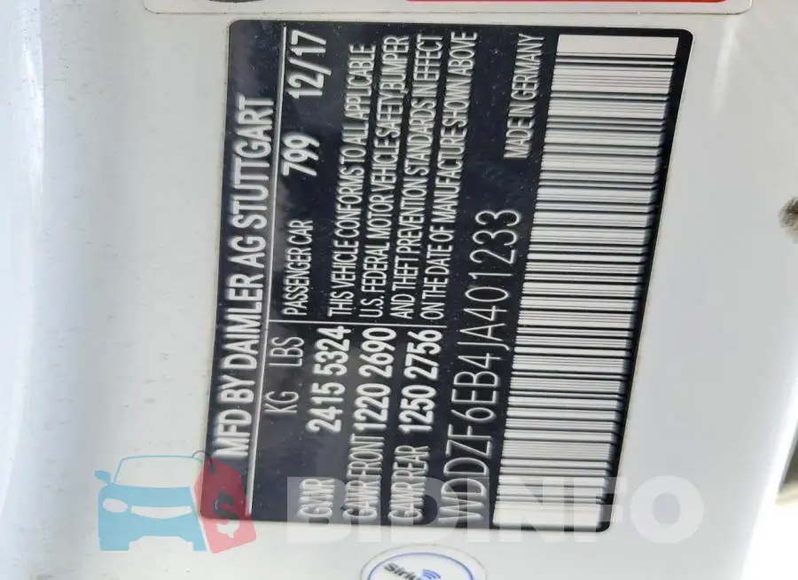WDDZF6EB4JA401233 Photo# 12