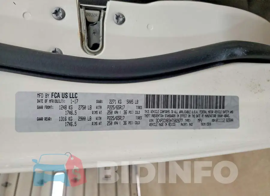 3C4PDCAB3HT582677 Photo# 13