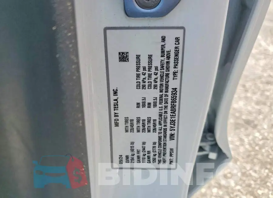 5YJ3E1EA8RF865934 Photo# 12