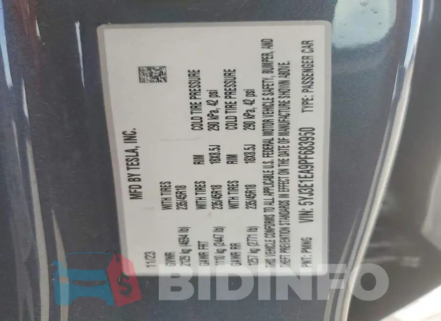 5YJ3E1EA9PF683950 Photo# 13