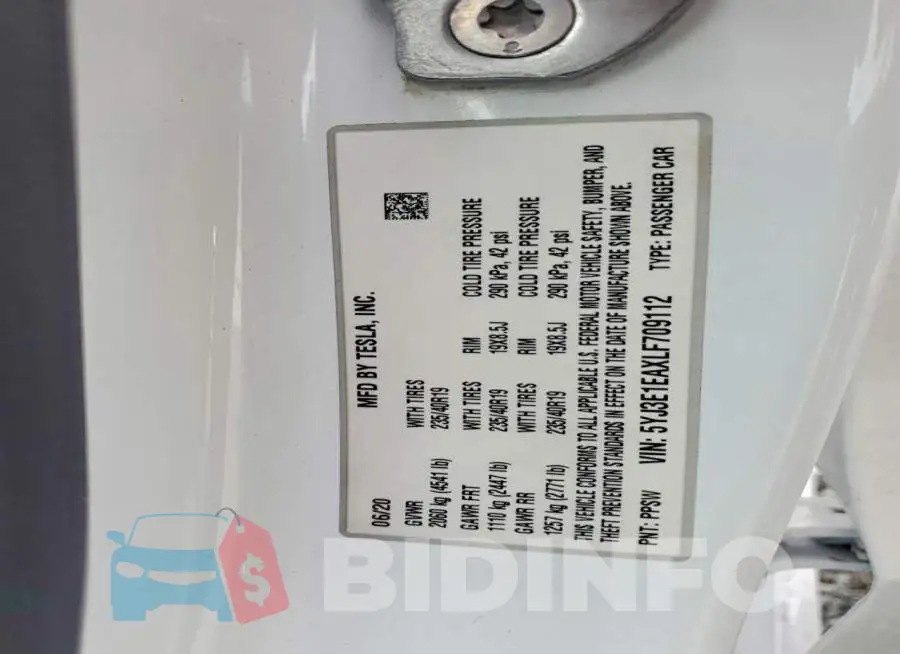 5YJ3E1EAXLF709112 Photo# 12
