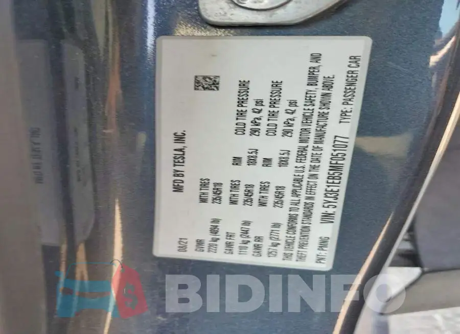 5YJ3E1EB5MF051077 Photo# 12